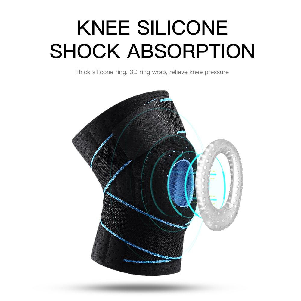 Thể dục Kneepad Băng có áp lực Áo KNEE Tấm đệm KNEE Viêm khớp Viêm Bảo vệ Thể thao Gear Bóng chuyền KNEE BRACE BRACE BRACE Color: AB051-PK