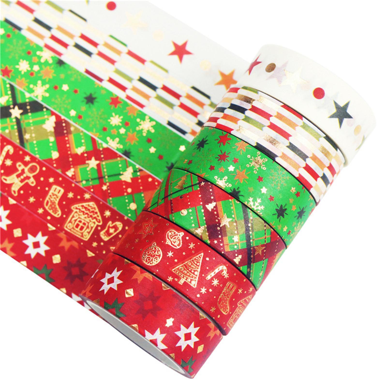 12 Roll Bronzing Washi Tape Adhesive Decorative Masking Tape for Card Making