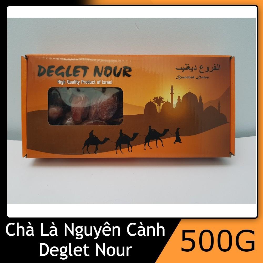 Chà Là Khô Nguyên Cành Deglet Nour 3 Con Lạt Đà ISRAEL Hộp 500G