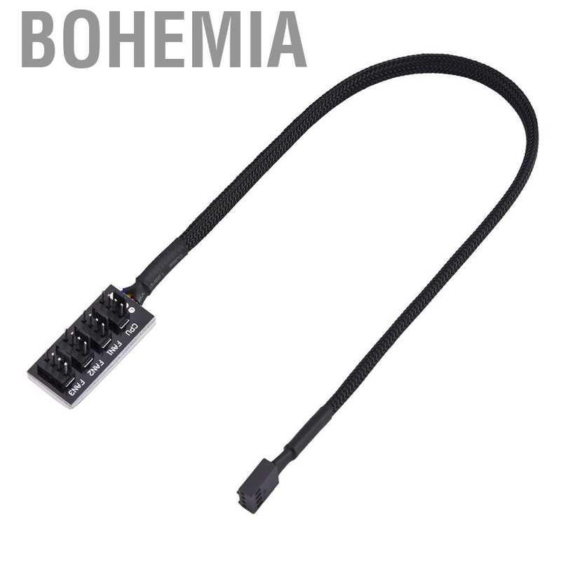 4-Port Fan HUB 4-Pin Splitter Cable Extender Computer CPU/Case Power Adapter