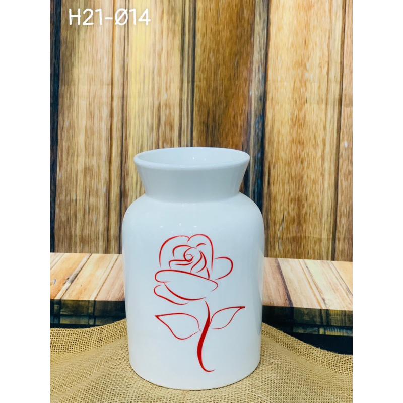 Mẫu bình Decor cắm hoa men sứ xương. Gốm sứ Bát Tràng.