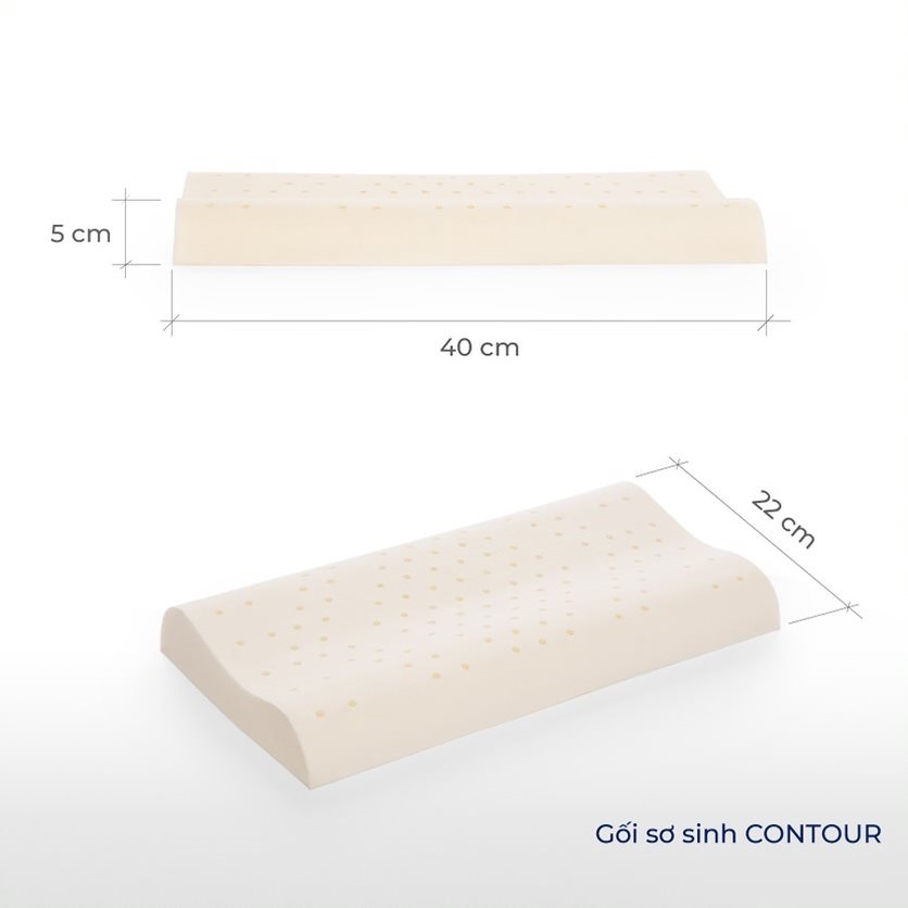 Gối cao su trẻ em Liên Á Contour