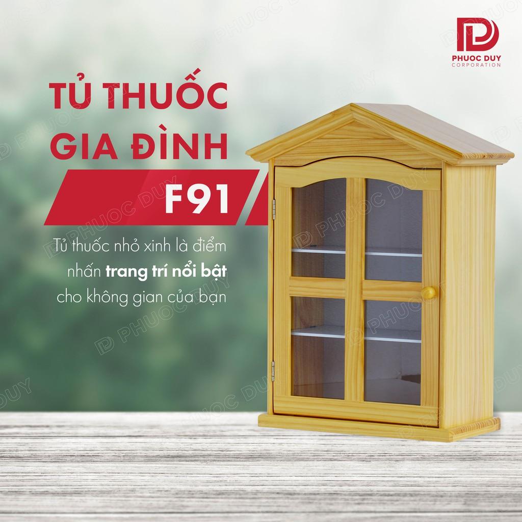 Tủ thuốc - Tủ y tế gia đình gỗ tự nhiên F91