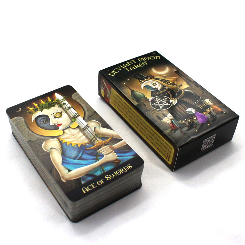 Combo Bộ Bài Bói Deviant Moon Tarot Borderless Edition  và Khăn Trải Tarot