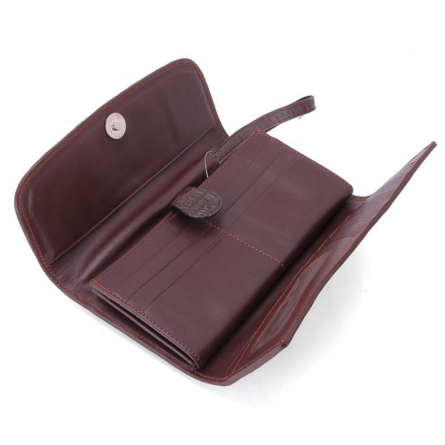 HC3201-02-03-07 - Bóp nữ da Huy Hoàng 3 gấp gai màu vàng bò, đen, nâu đỏ, nâu đất