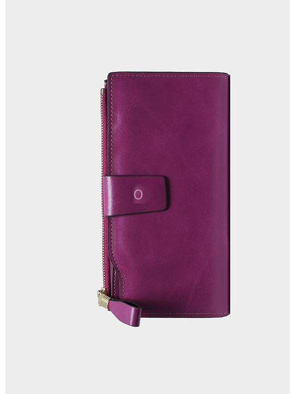 Phong cách mới nhất bán chạy ví mới da sáp dầu Clutch túi đựng tiền xu nữ đựng thẻ hóa đơn lớn kẹp ví dài