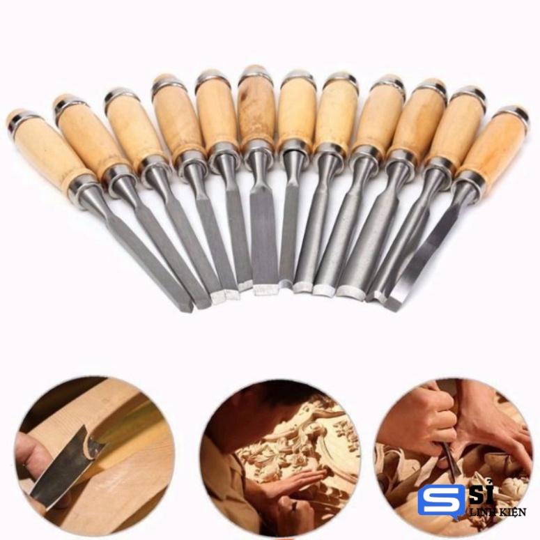 Bộ 12 mũi dao đục khắc gỗ mỹ nghệ