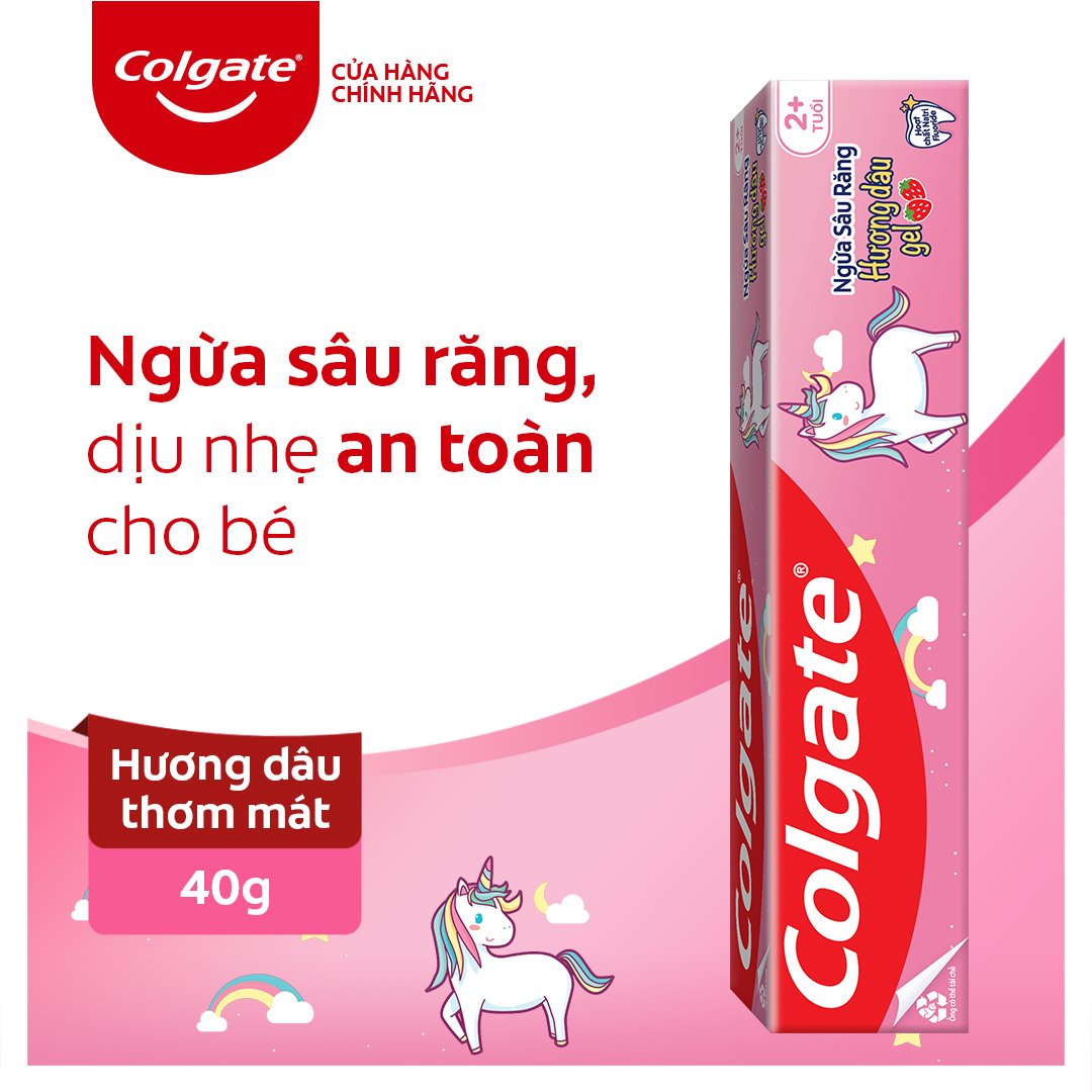 Kem đánh răng Colgate trẻ em kỳ lân Unicorn hương dâu 40g