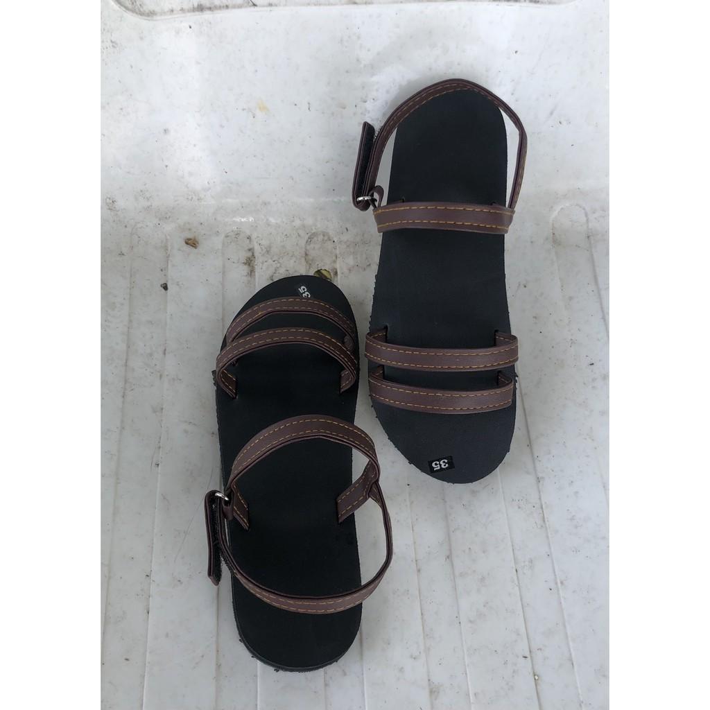 sandals nữ đế đen quai nâu size từ 35 đến 42 khác size ib chọn