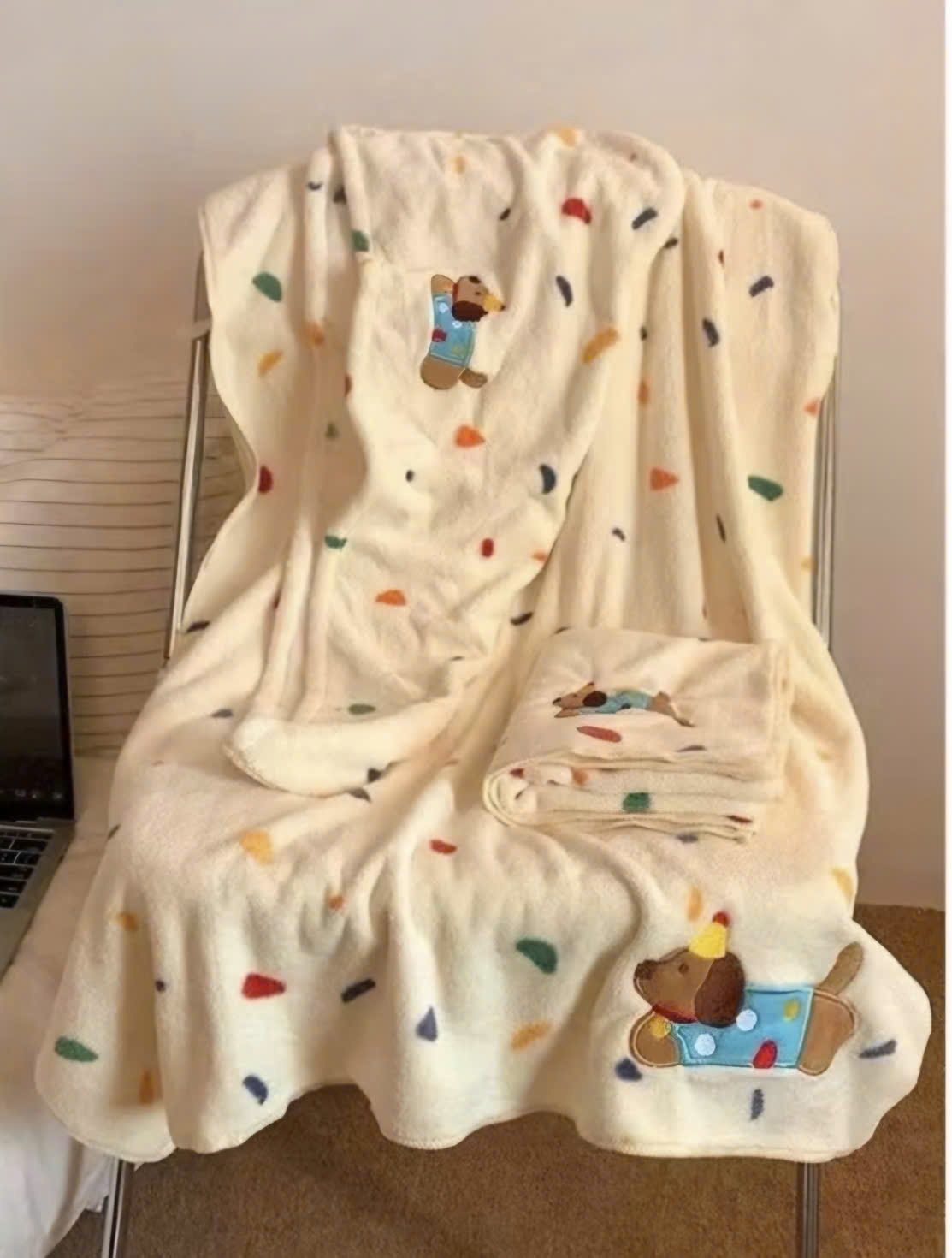 [KoSuyTu] SET 3 KHĂN TẮM HỌA TIẾT CÚN, CHẤM BI SIÊU CUTE – SIÊU MỀM - SIÊU THẤM HÚT