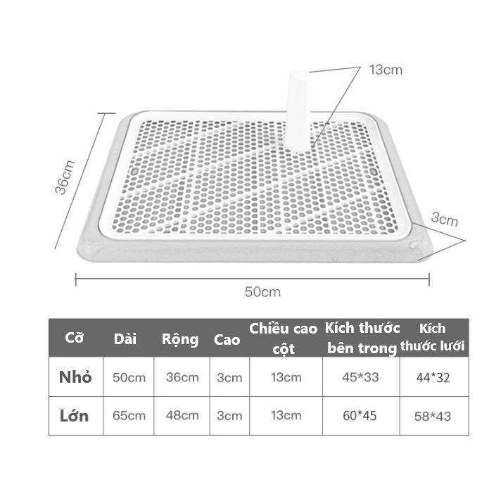 Khay vệ sinh cao cấp cho chó, cho thú cưng dạng khay dẹt có lưới