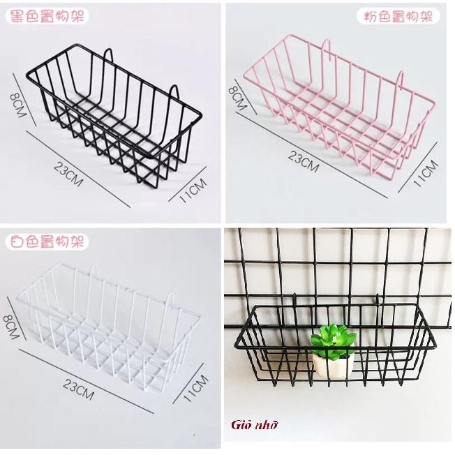 Giỏ Lưới Sắt Treo Đồ, Kệ Đựng Đồ Đa Năng Decor Phòng GS01