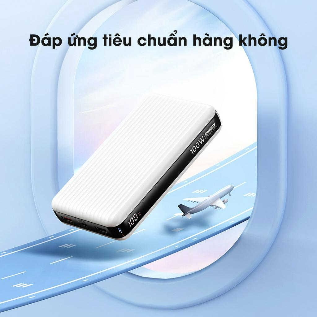 Pin Sạc Dự Phòng Remax RPP-508 20000mAh TypeC Output 100W / Input 65W và QC3.0 18W - Sạc Nhanh Cho Laptop và Tablet - Hàng Chính Hãng