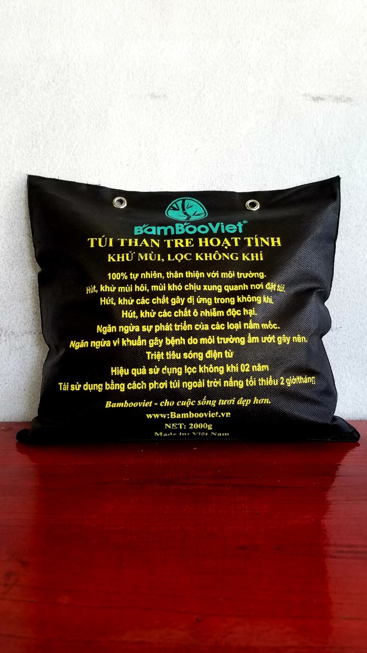 THAN TRE HOẠT TÍNH KHỬ MÙI, LỌC KHÔNG KHÍ (TÚI 2 KG)