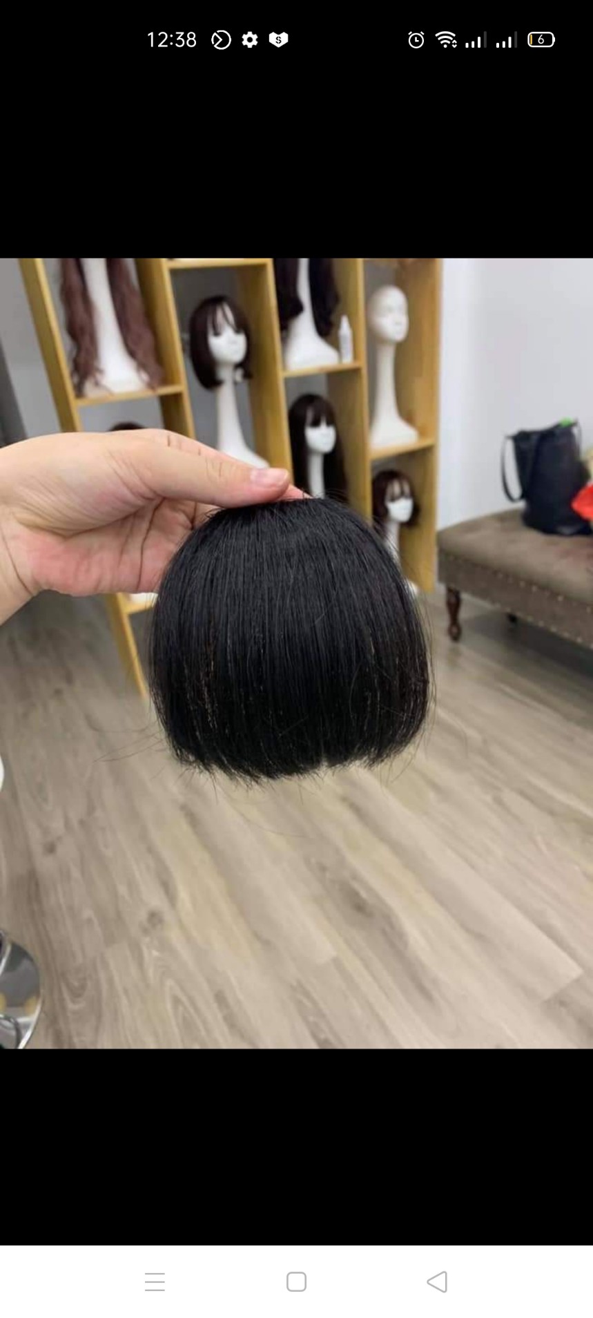 Tóc giả nữ mái dày tóc thật, mái ngố, mái ngang, tóc mái giả