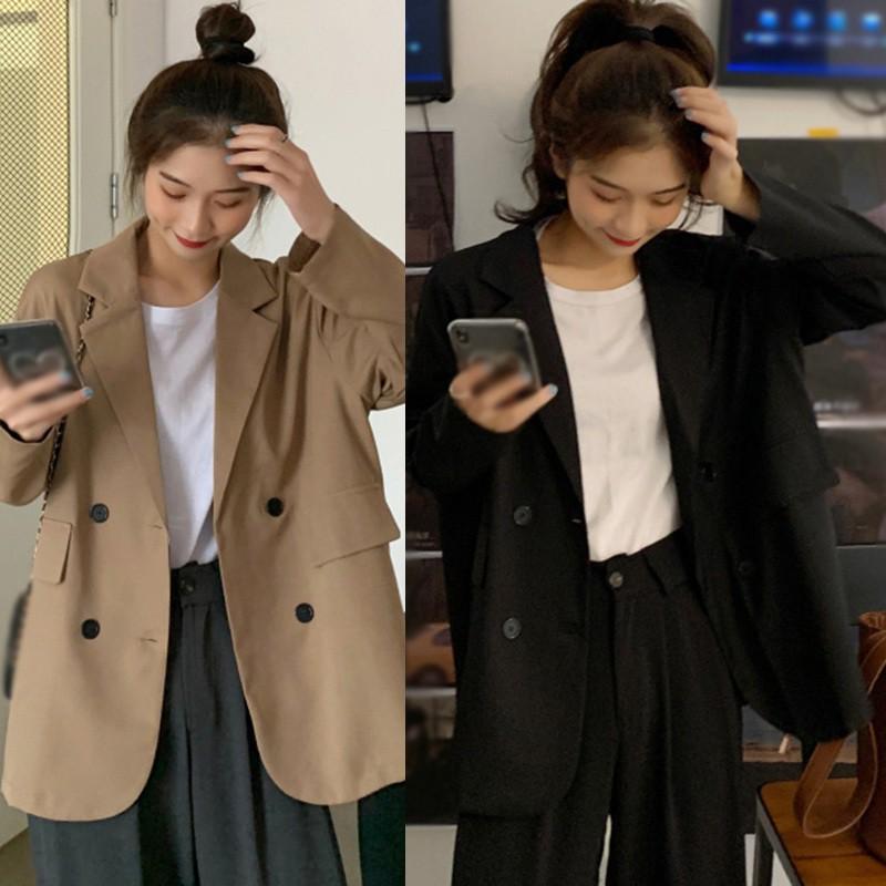 Áo Blazer nữ 1 lớp - kiểu áo Vest nữ khoác ngoài 2 túi dán phong cách Hàn quốc - chất vải đẹp