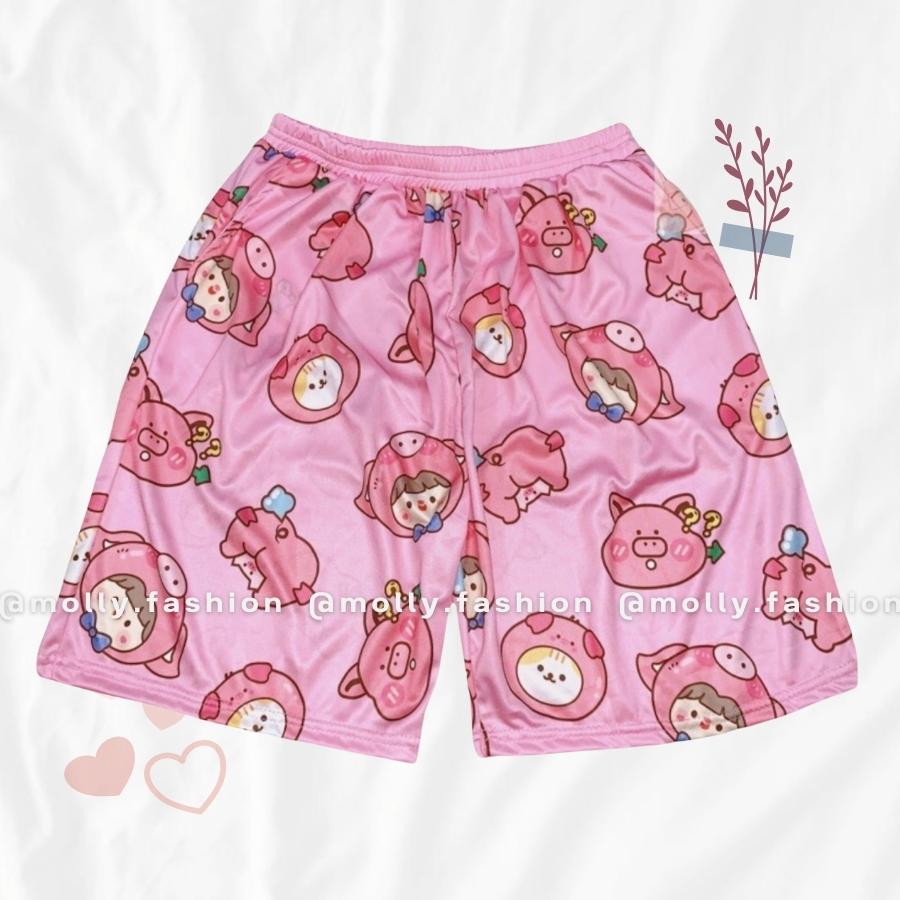 Quần Short lửng Cartoon Unisex QUẦN ĐÙI HOẠT HÌNH NHIỀU MẪU BST 05 nam nữ Freesize Molly Fashion