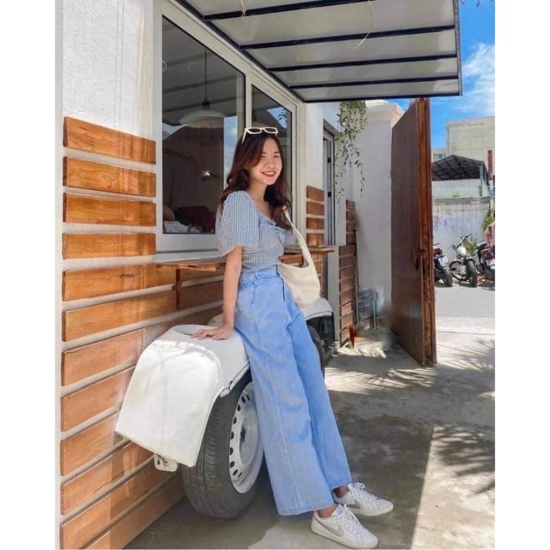 QUẦN XANH CULLOTES GIẢ JEAN