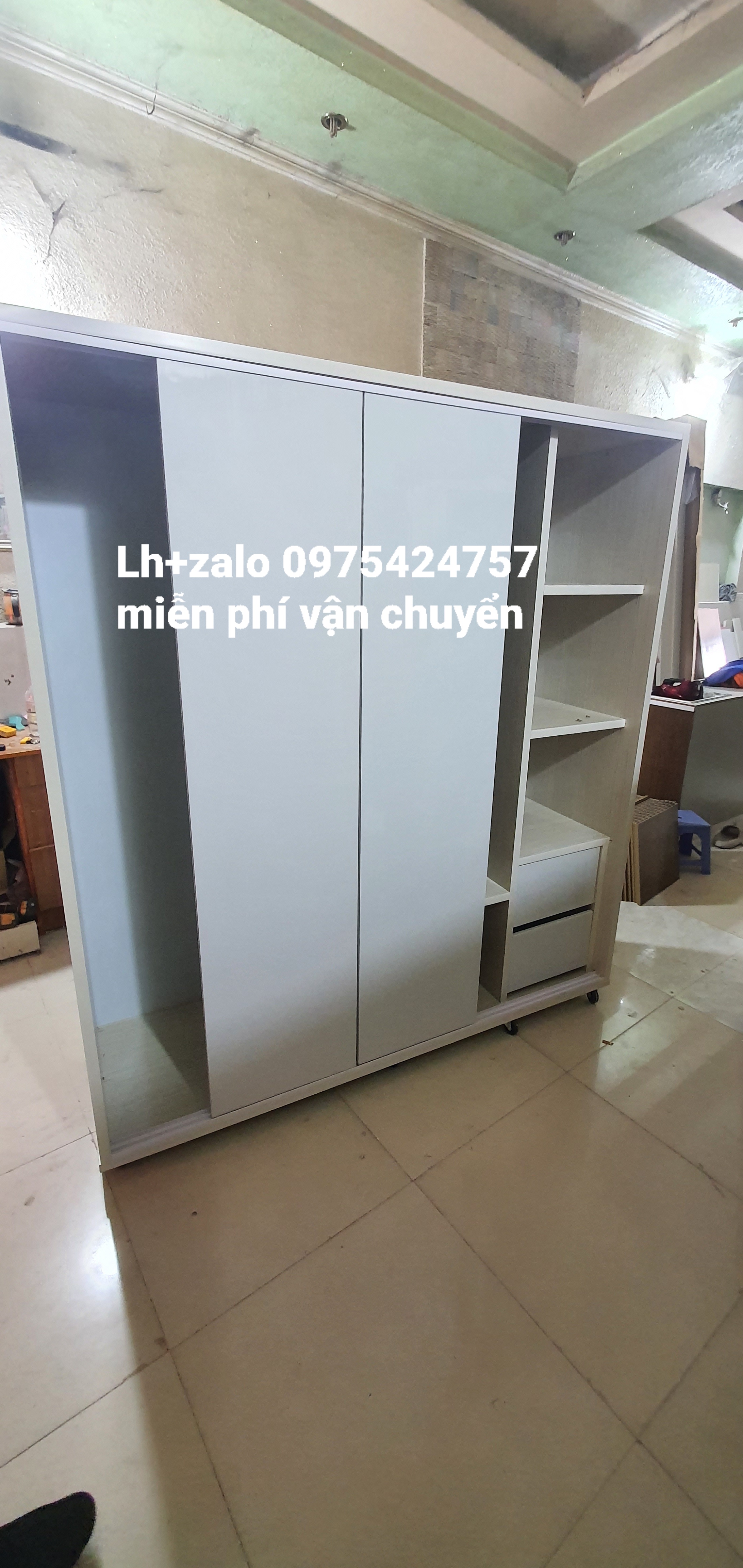 Tủ nhựa đài loan 4 cánh cửa lùa