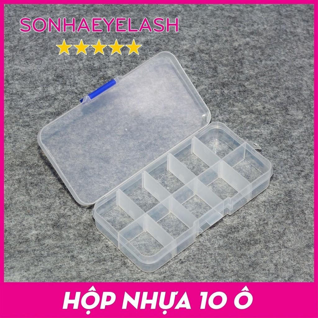 Hộp nhựa 10 ô đựng đồ, phụ kiện nối mi