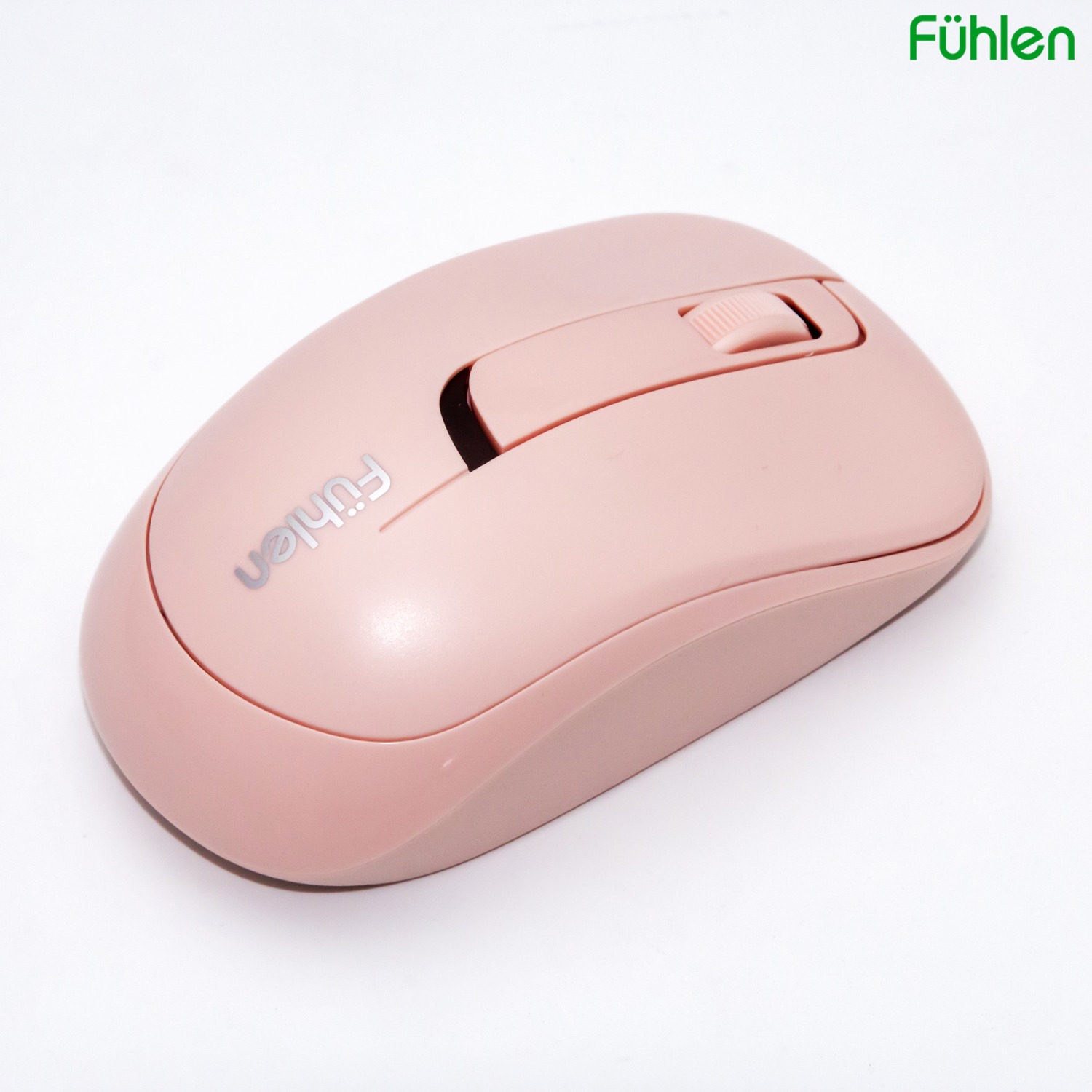 Chuột không dây Wired mouse Fuhlen A09 màu Đen/ Hồng tặng kèm pin- Hàng chính hãng