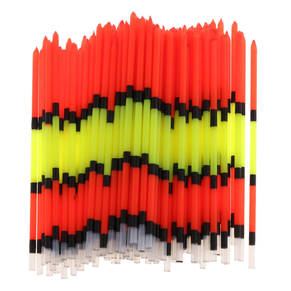 100pcs Plastic Fishing Float Vertical Buoy Long Tail Floating Stick Tube 2