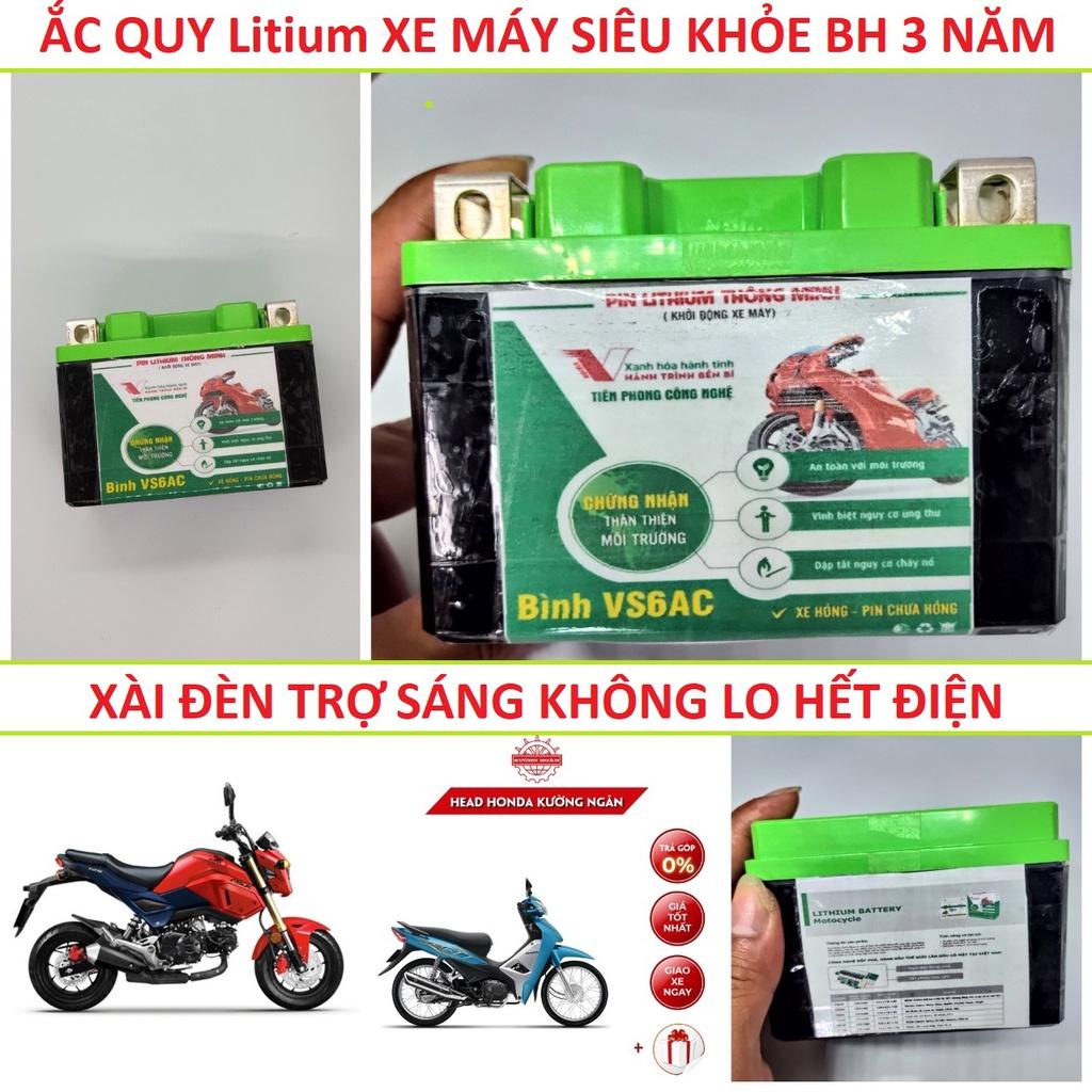 Ắc quy xe máy Siêu khỏe Pin Lithium LifePO4 6Ah - 8Ah sử dụng