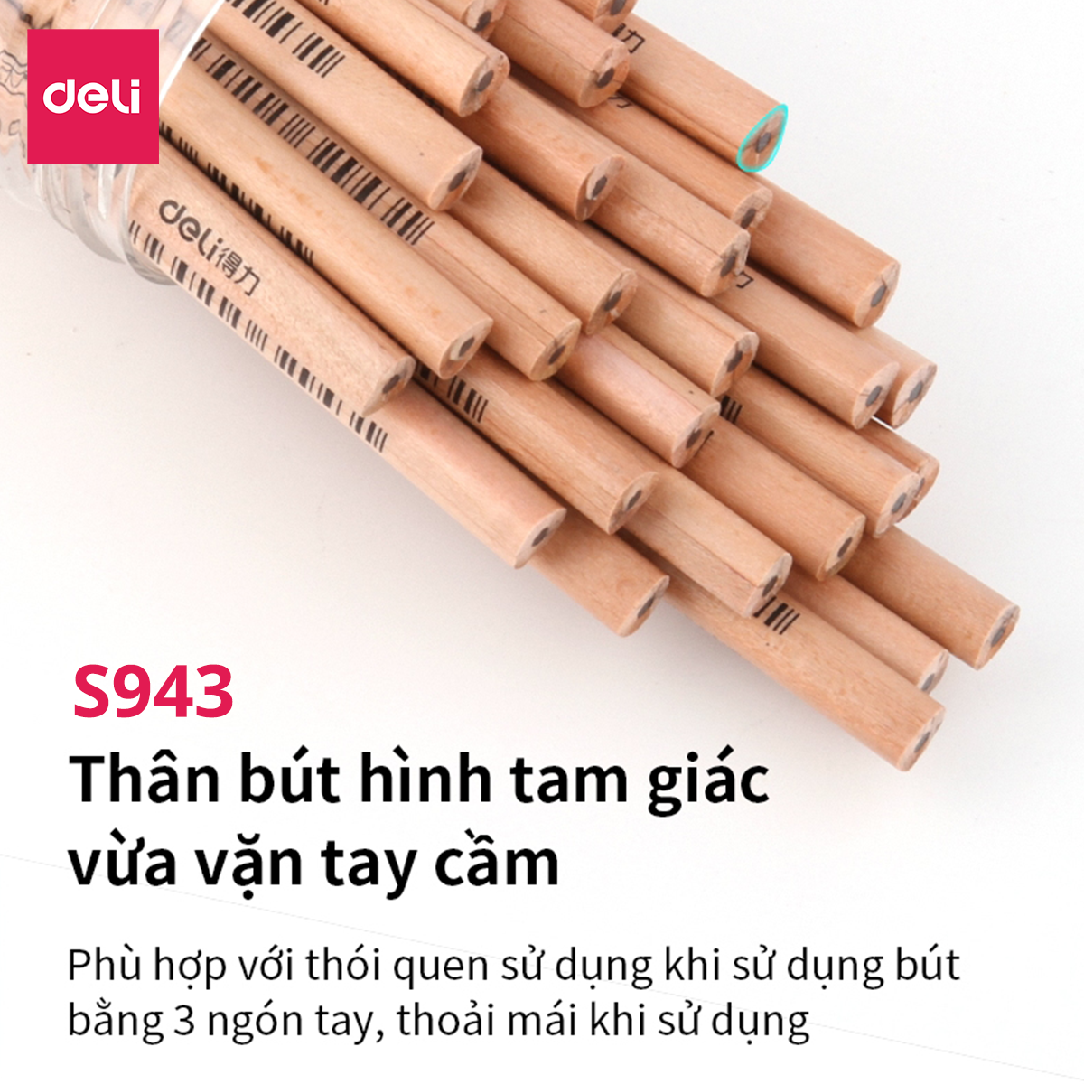  Bút chì lục giác Deli - loại 2B/HB - 30 chiếc/hộp - 58166 / 58167