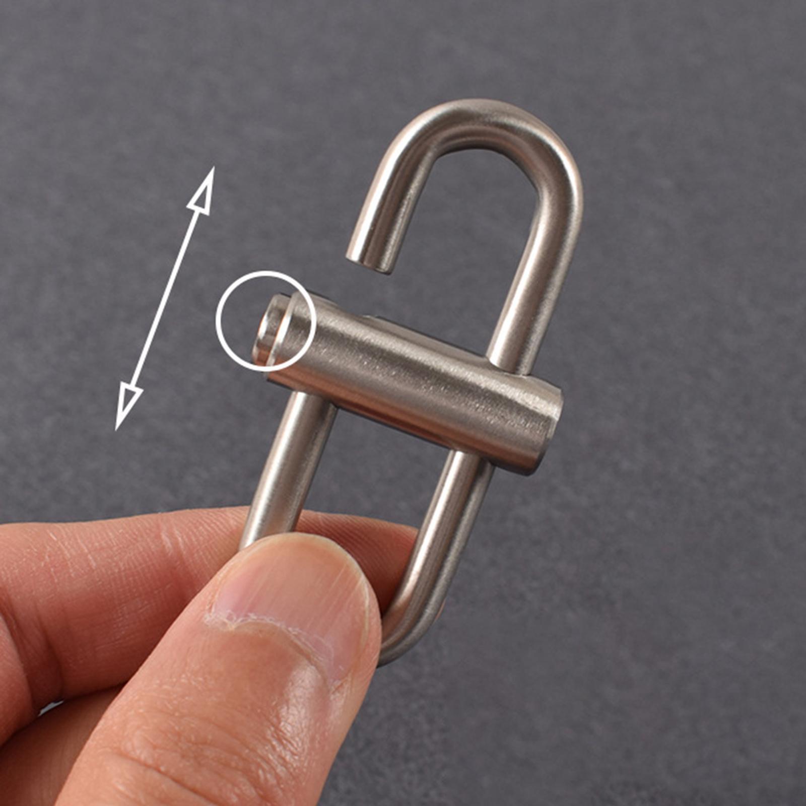 Stainless Steel Carabiner Keychain Fittings Multipurpose Creative Clip Buckle Gift Tool for Key Car Key Outdoor Climbing Camping