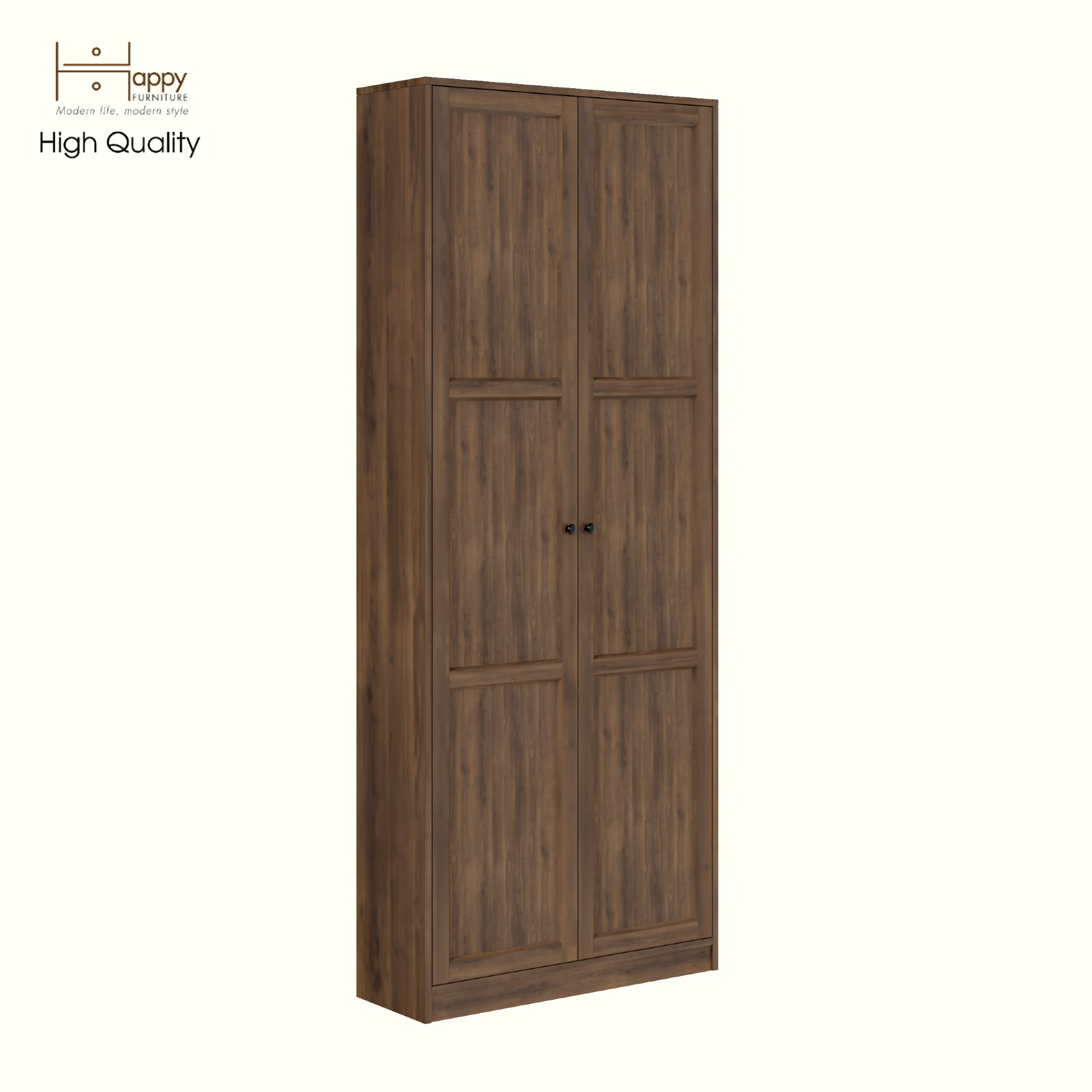 HAPPY FURNITURE , MATTA - Kệ sách 6 tầng 2 cánh mở, KSA_065 , 80cm x 28cm x 200cm DxRxC