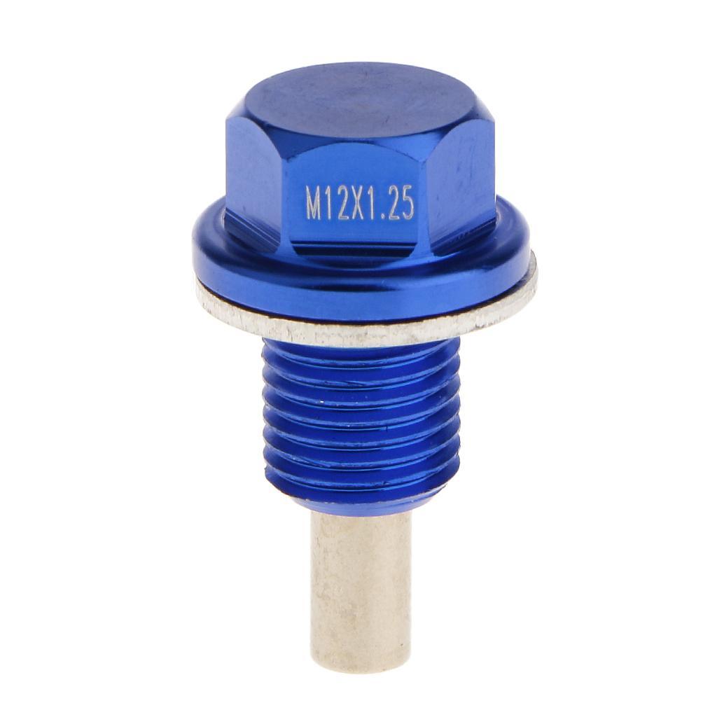 3-5pack M12X1.25 Anodized Magnetic Engine Oil Pan Drain Bolt Plug for Toyota
