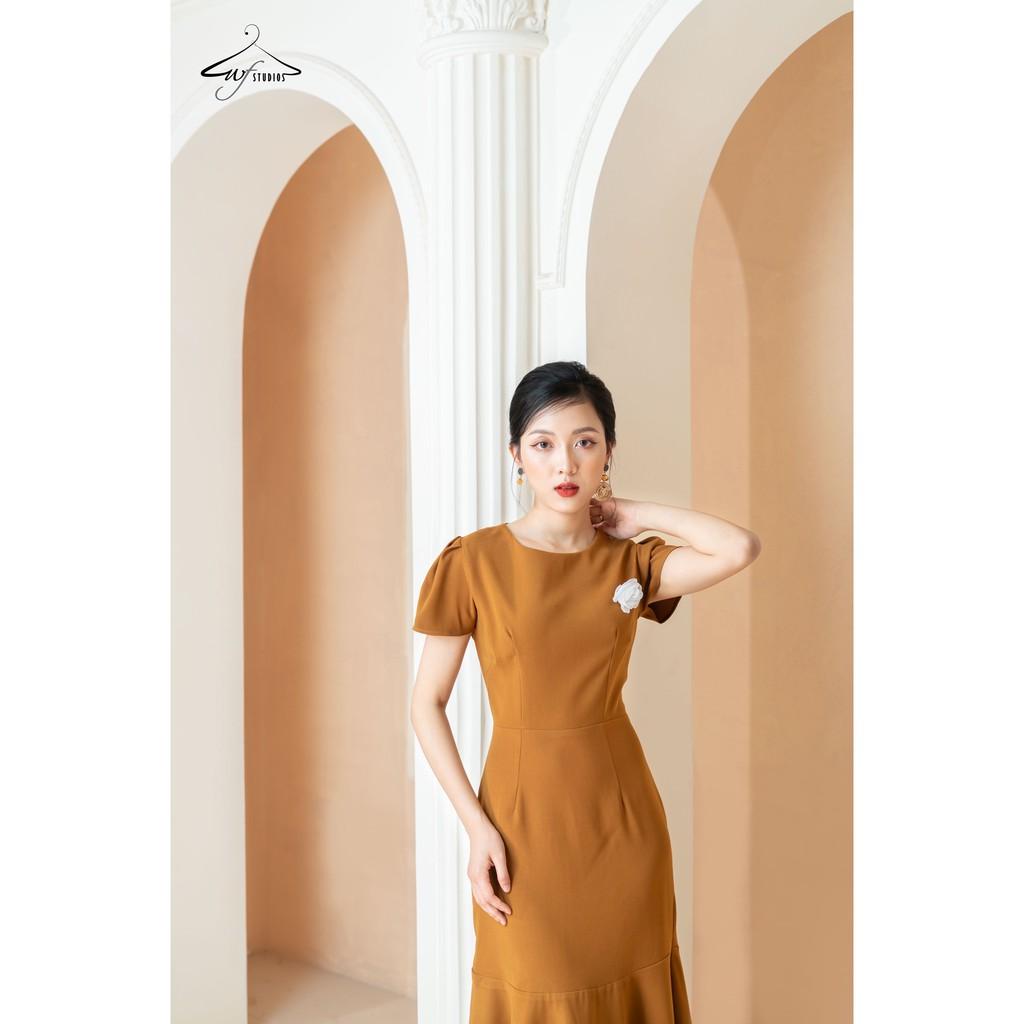 Váy cổ tròn đính hoa -Kira Dress-V09-wfstudios