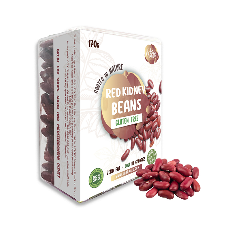 Đậu Đỏ Tây Havafoodies Hộp Nhựa Cao Cấp 170g – Red Kidney Beans