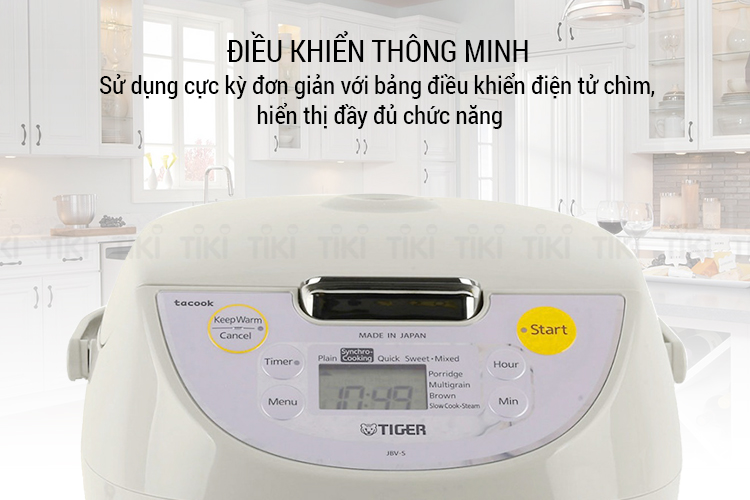 Nồi Cơm Điện Tử Tiger JBV-S18W - 1.8 Lít - Hàng Chính Hãng