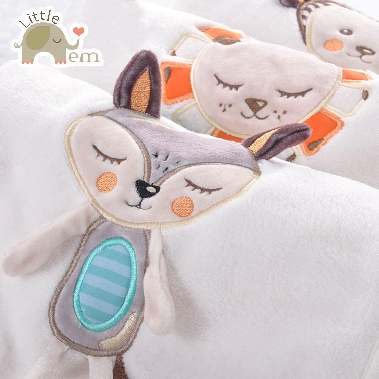 Chăn lông tuyết mịn cho bé kích thước 75 x 100cm _ Basic Animal