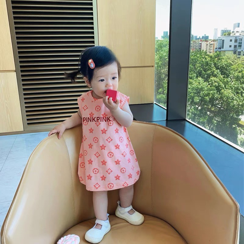 SET 3 VÁY COTTON SÁT NÁCH THOÁNG MÁT CHO BÉ GÁI FORM SUÔNG THOẢI MÁI