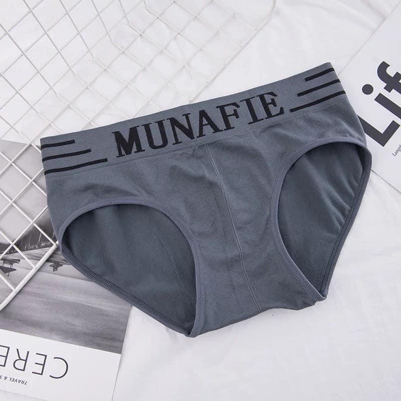 Quần lót nam sịp tam giác cao cấp munafie thun lạnh đẹp co giãn 4 chiều túi zip