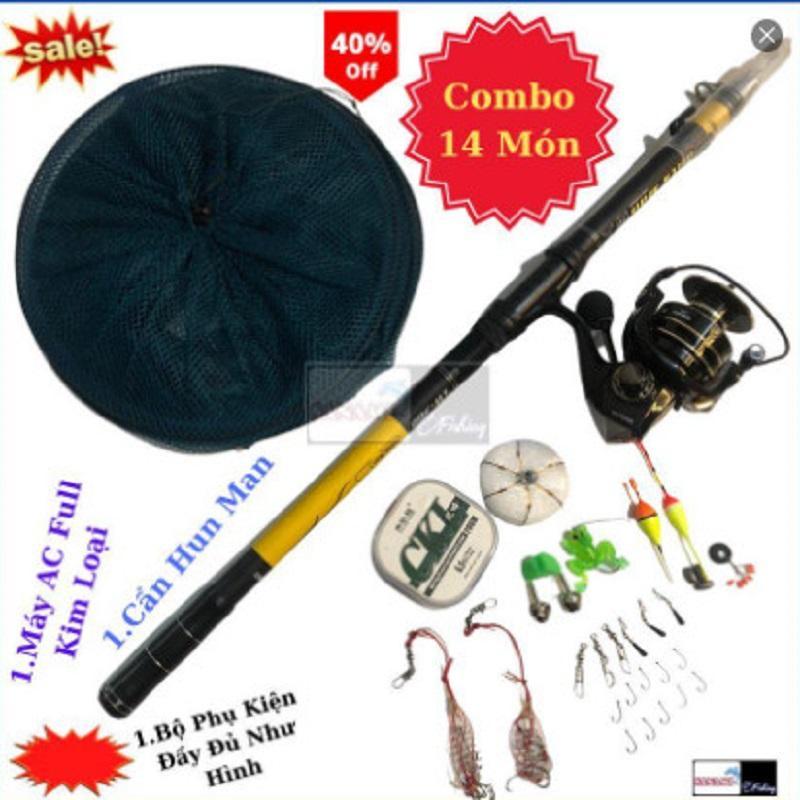 Bộ Cần Câu Huntsman Máy AC Full Kim Loại BCC01 - Sanami Fishing