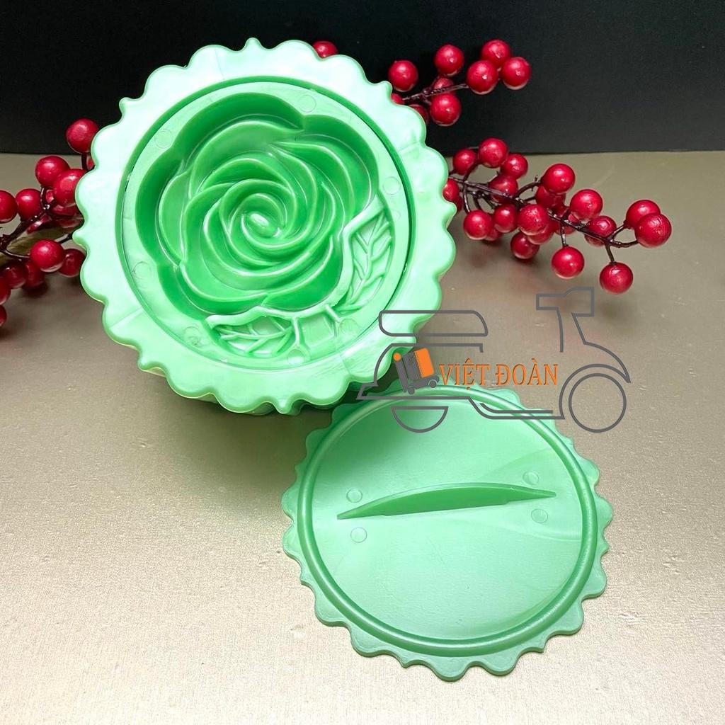 Khuôn TRÒN Nhấn Xôi Hình Hoa Hồng, SEN 3D SIÊU SẮC NÉT - Nhiều SIZE dùng nhấn ấn tạo hình sắc nét.