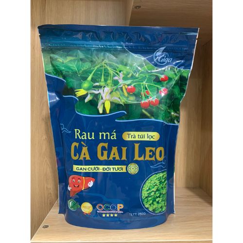 Trà Túi Lọc Rau Má Cà Gai Leo Gigaherbs - Trà Túi Lọc Thảo Mộc Giúp Giải Độc Gan, Hạ Men Gan Túi 250g