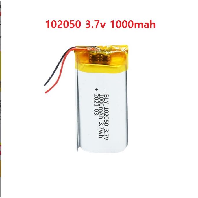 Pin Sạc Lithium Polymer 3.7V 1000mah 102050 Cho tai nghe,loa Mp3 MP4 MP5 GPS PSP Bluetooth hàng mới