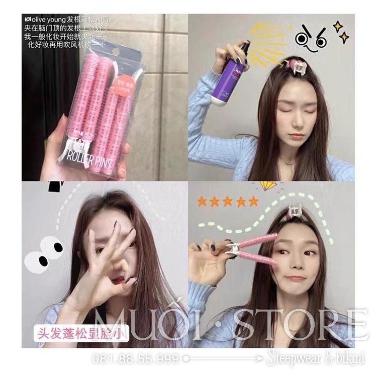 Kẹp phồng chân tóc mái tự dính️️ Lô Tóc Mái, Lô Uốn mái thưa hot Hàn Quốc