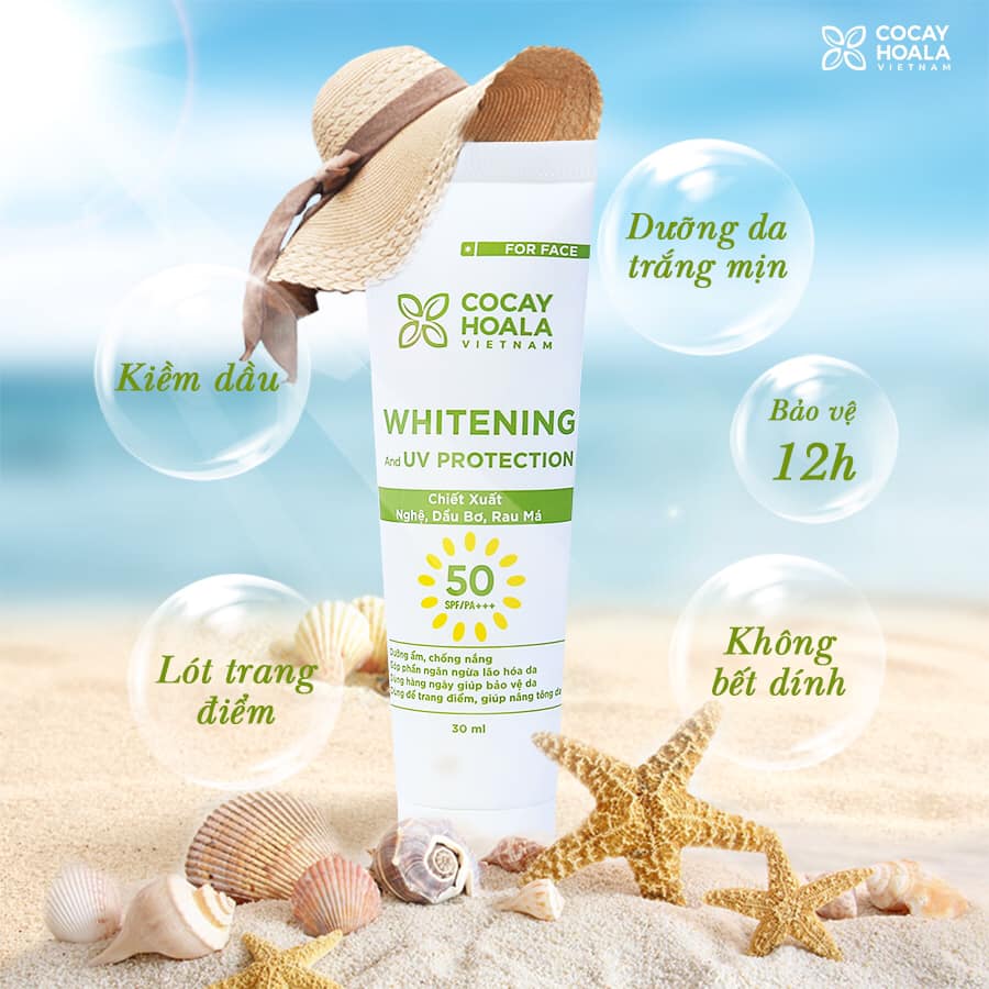 Kem Chống Nắng Bơ Nghệ Kiềm Dầu, Chống Thấm Nước, Nâng tông da SPF50+ PA+++ 30ml