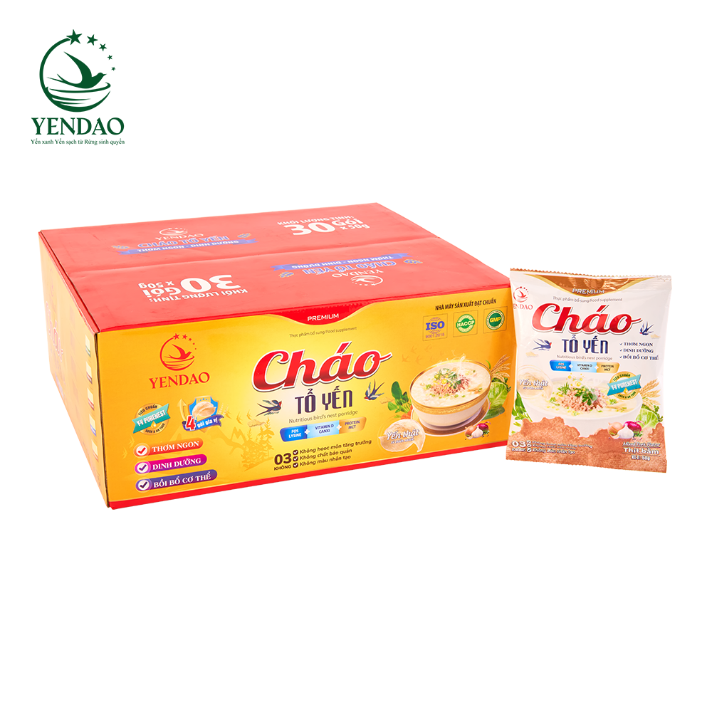 Cháo Tổ Yến Thịt Bằm Yến Đảo Giúp Hệ Tiêu Hoá Khoẻ Mạnh 50g/gói