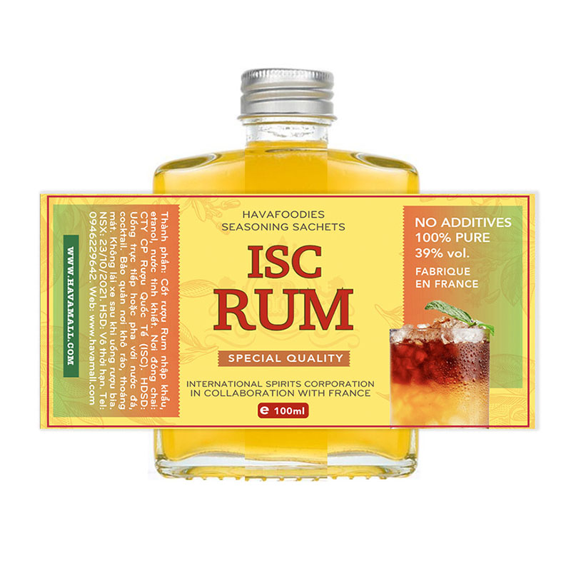 Rượu Rum ISC 100ml – Nguyên Liệu Làm Bánh, Pha Chế