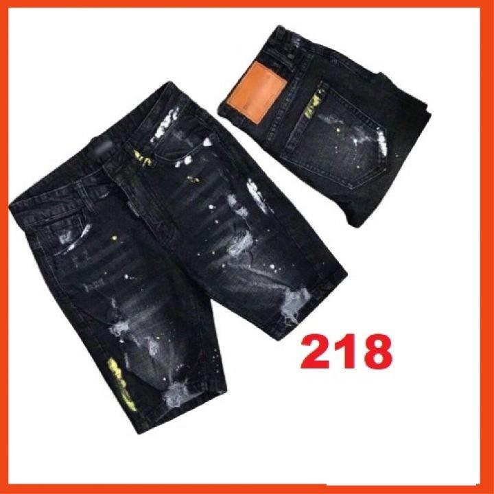 Quần short jean chất bò co giãn- quần lửng nam nhiều mẫu thời trang TINA ms218