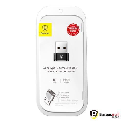 Baseus -BaseusMall VN Đầu chuyển adapter USB otg Type A sang USB Type C tốc độ cao Baseus (Hàng chính hãng