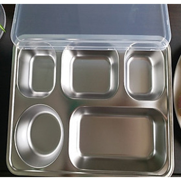 Khay ăn inox 5 ngăn Hàn Quốc cao cấp