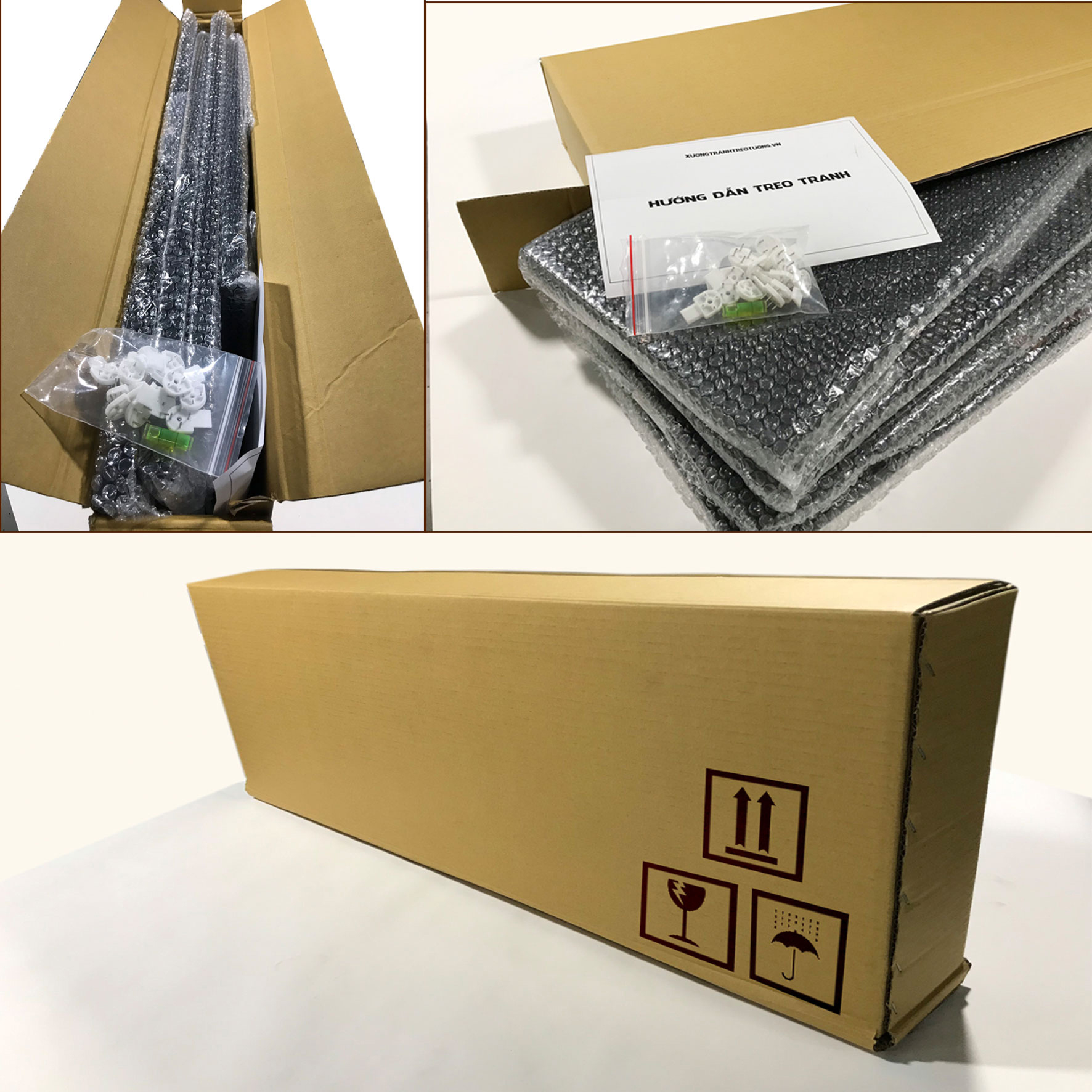Tranh Tráng Gương Sang Trọng Treo Tường Hiện Đại _ Tranh Bộ 5 Phong Cảnh Sơn Thủy Đẹp