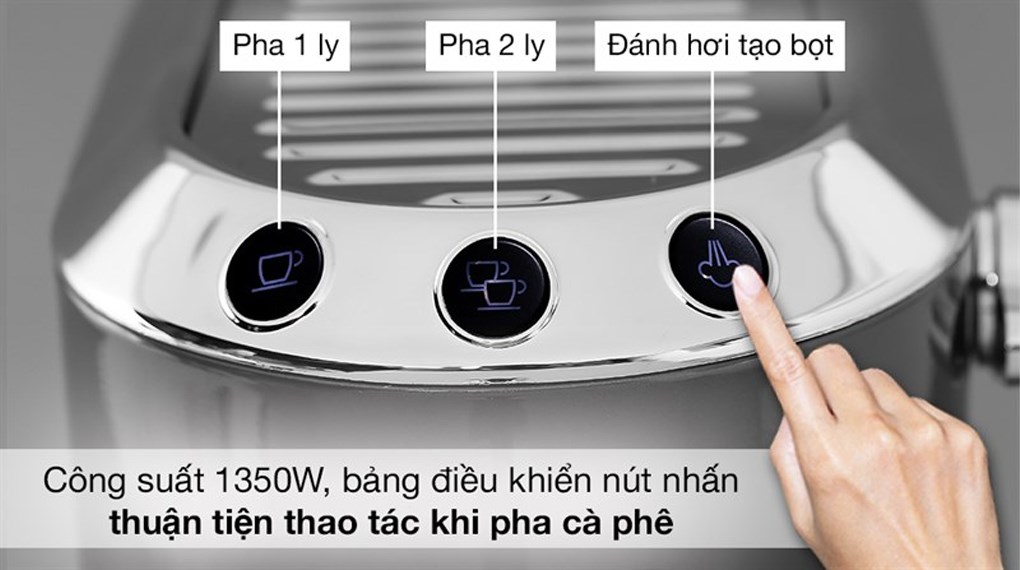 Máy pha cafe Delonghi EC785.GY - Hàng Chính Hãng